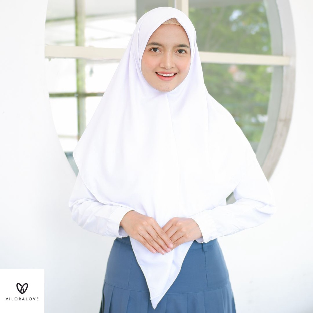 VILORA KERUDUNG JILBAB SEGI EMPAT SEKOLAH SUPERPOLINO PREMIUM 120x120