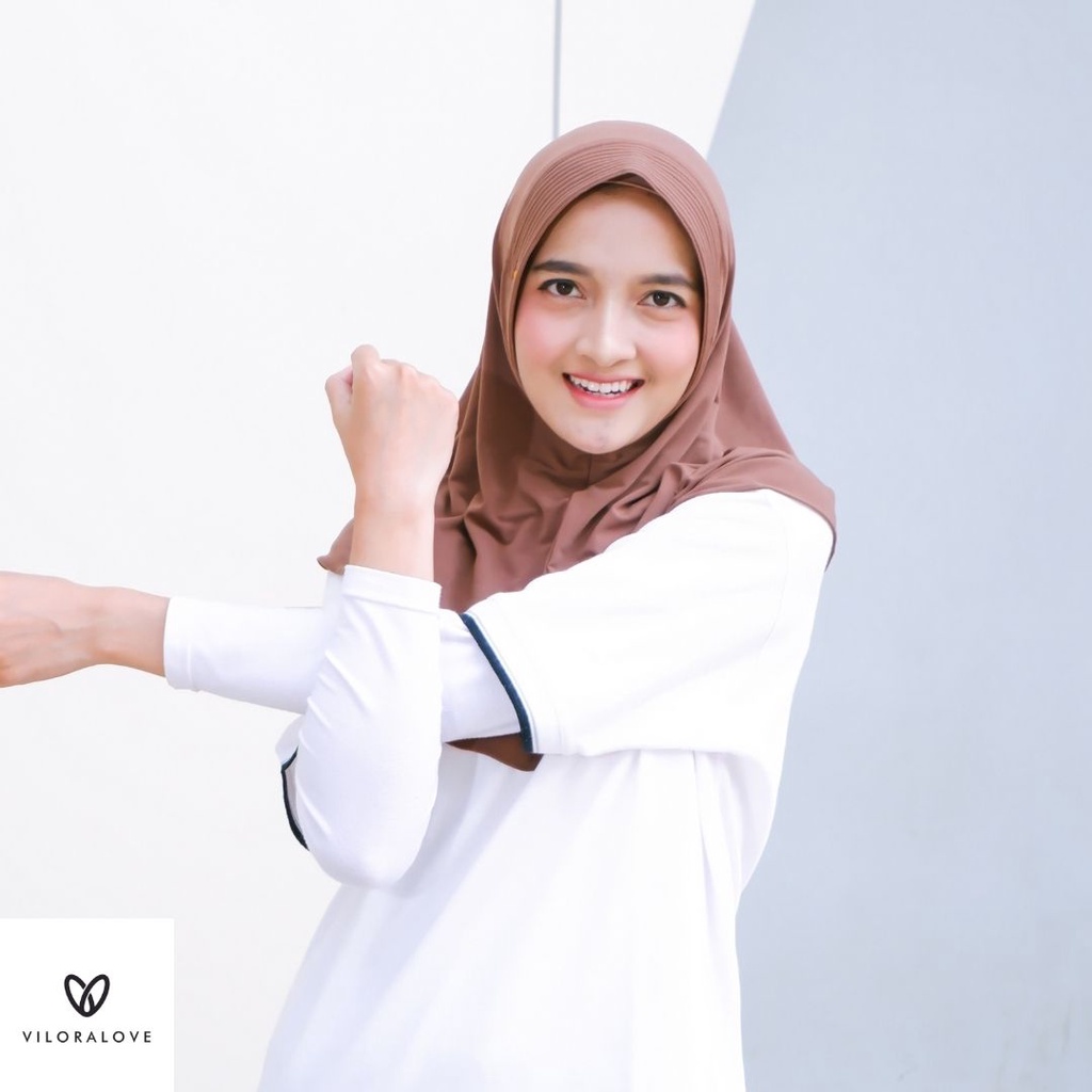 VILORALOVE SPORT VOLI KERUDUNG JILBAB BERGO JERSEY PREMIUM