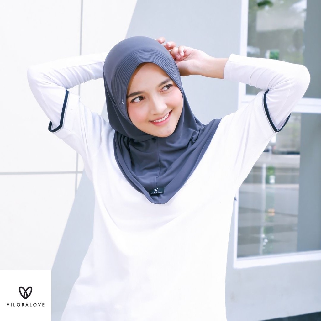 VILORALOVE SPORT VOLI KERUDUNG JILBAB BERGO JERSEY PREMIUM