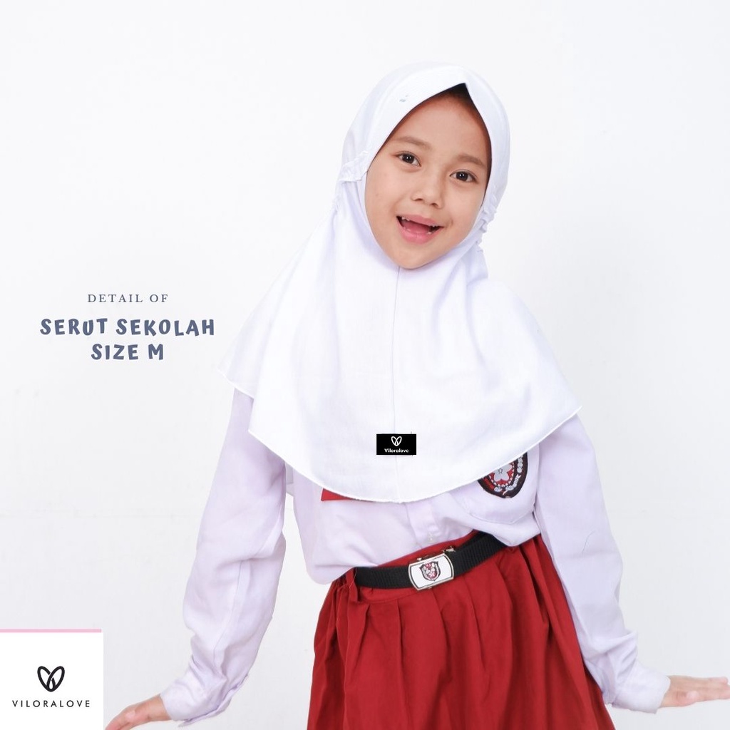 Vilora - Kerudung Sekolah Serut 1 (Kerudung Instan)