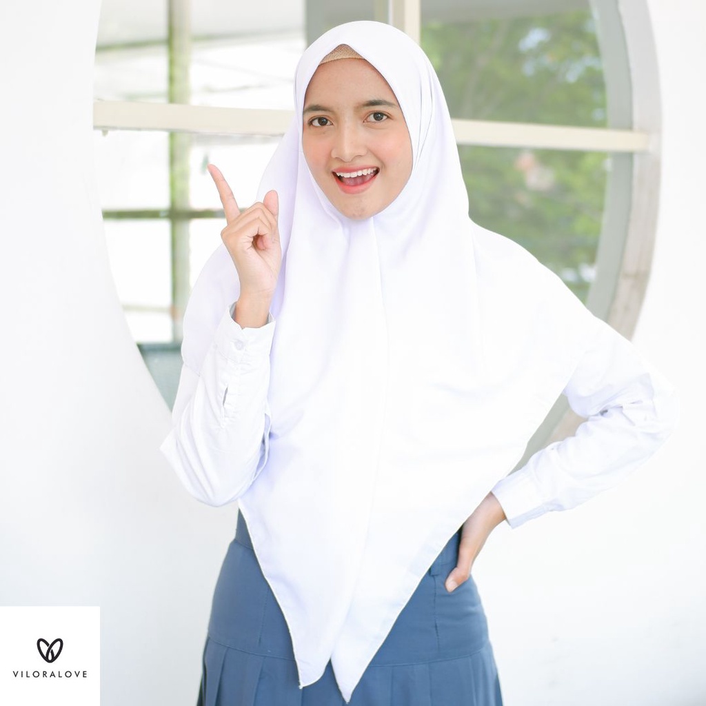VILORA KERUDUNG JILBAB SEGI EMPAT SEKOLAH SUPERPOLINO PREMIUM 120x120