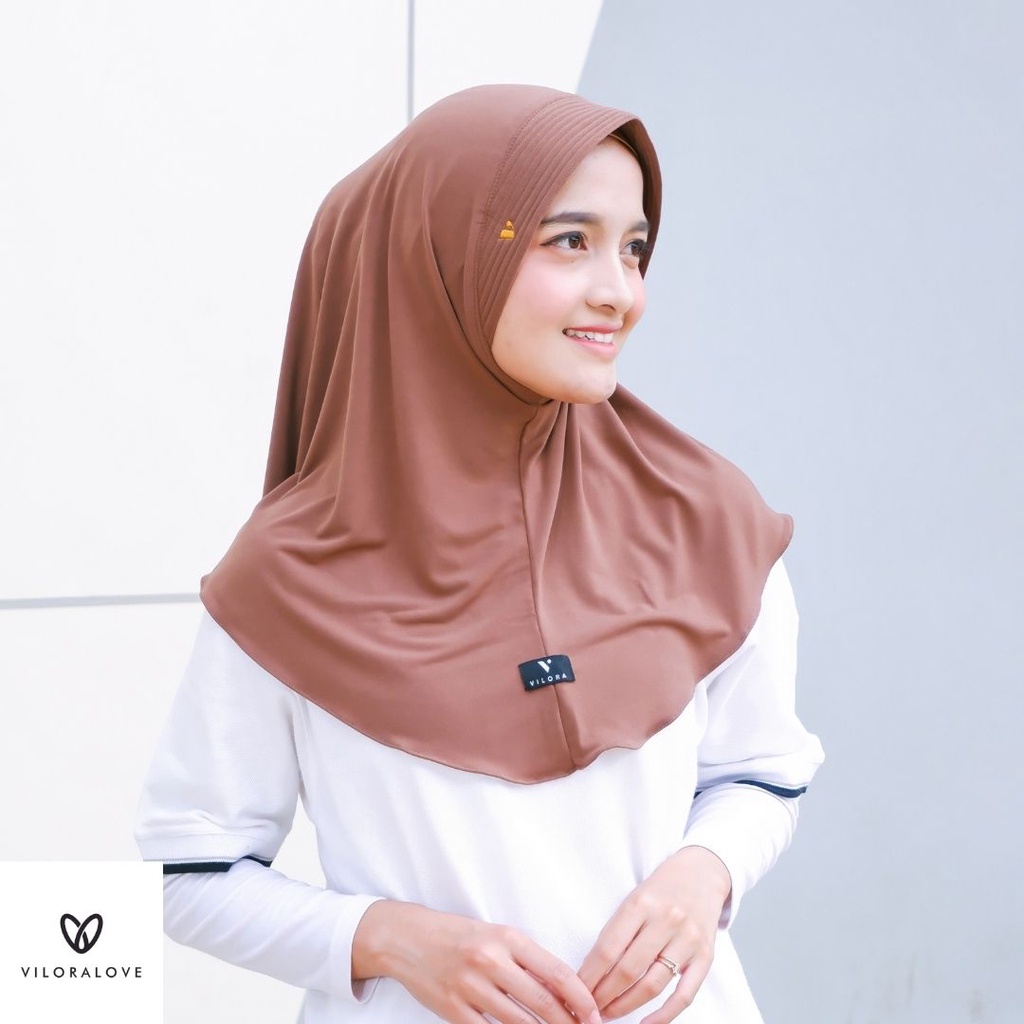 VILORALOVE SPORT VOLI KERUDUNG JILBAB BERGO JERSEY PREMIUM