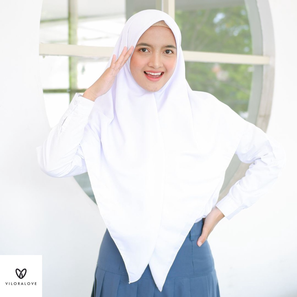 VILORA KERUDUNG JILBAB SEGI EMPAT SEKOLAH SUPERPOLINO PREMIUM 120x120