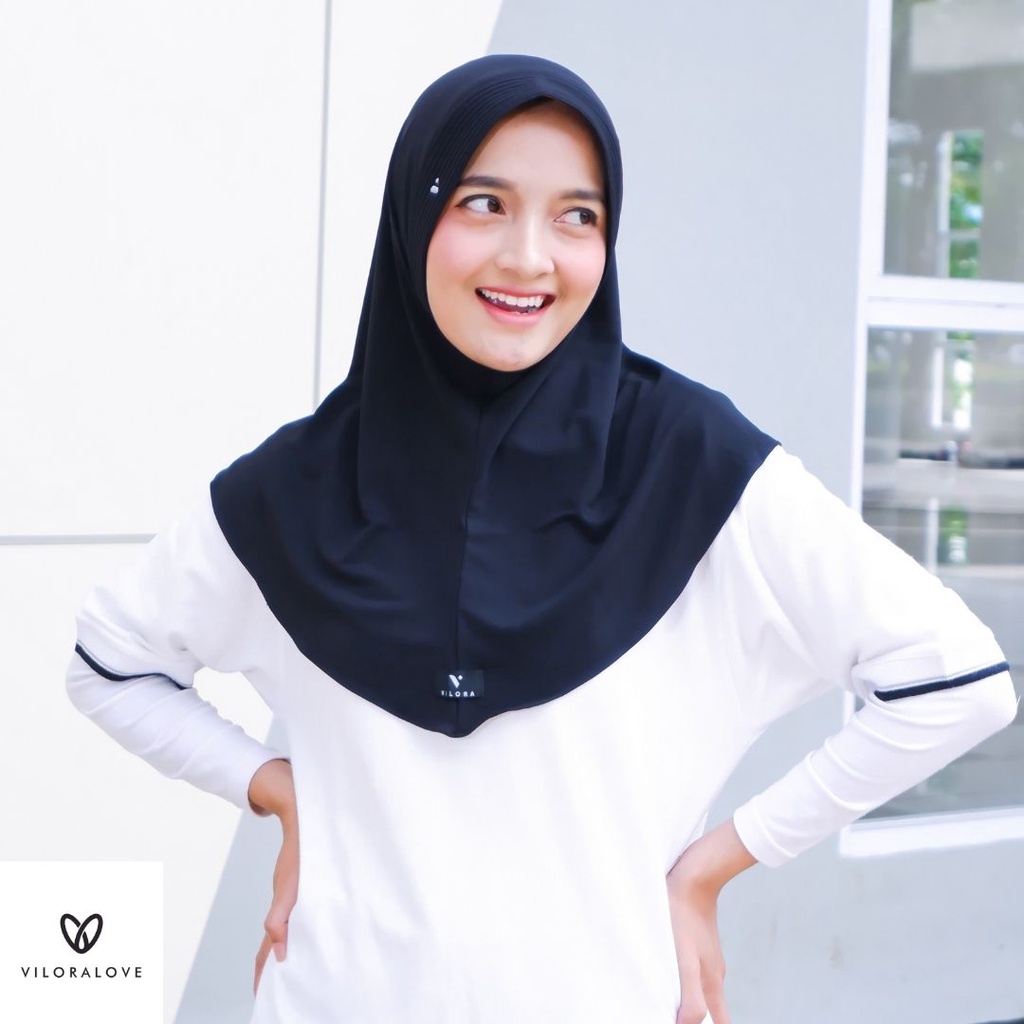VILORALOVE SPORT VOLI KERUDUNG JILBAB BERGO JERSEY PREMIUM