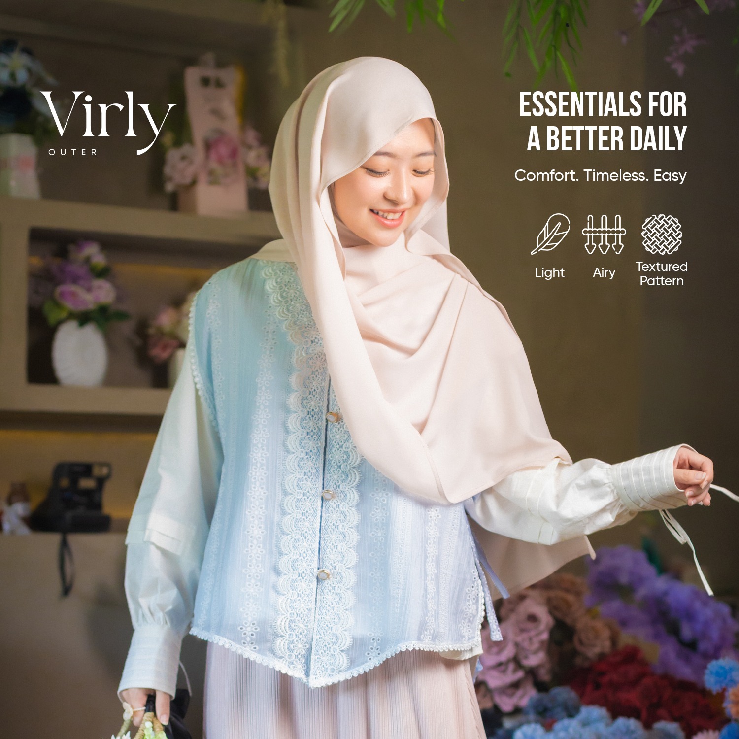 Virly Outer Sleeveless Embroidery Feminine Elegant Lace