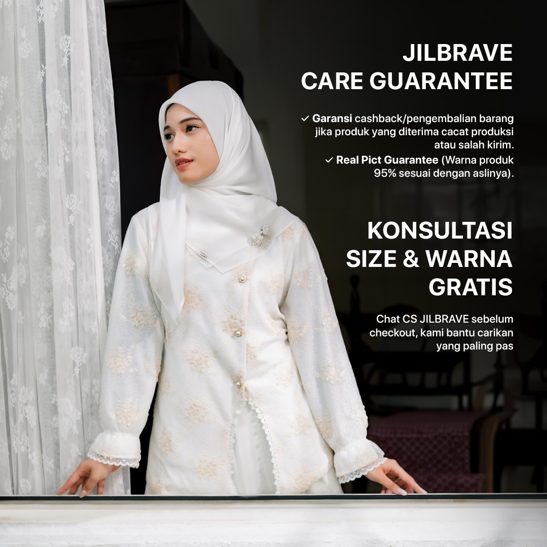 JILBRAVE Signature Nadleine Set Outer Sleeveless Dress Raya 2 in 1 Exclusive Veil Silk