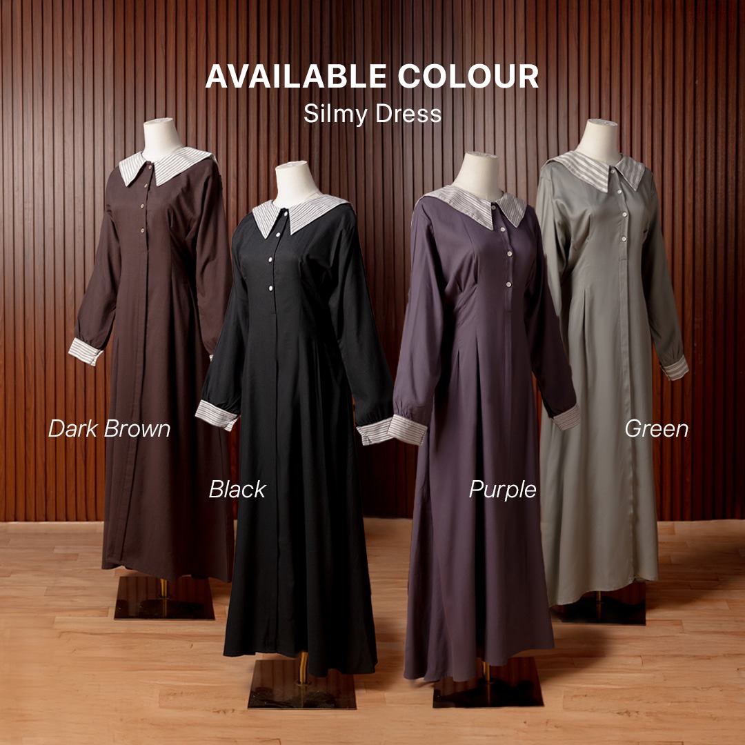 JILBRAVE Silmy Dress Gamis Modest Casual Semi Formal Loose A-Line Katun