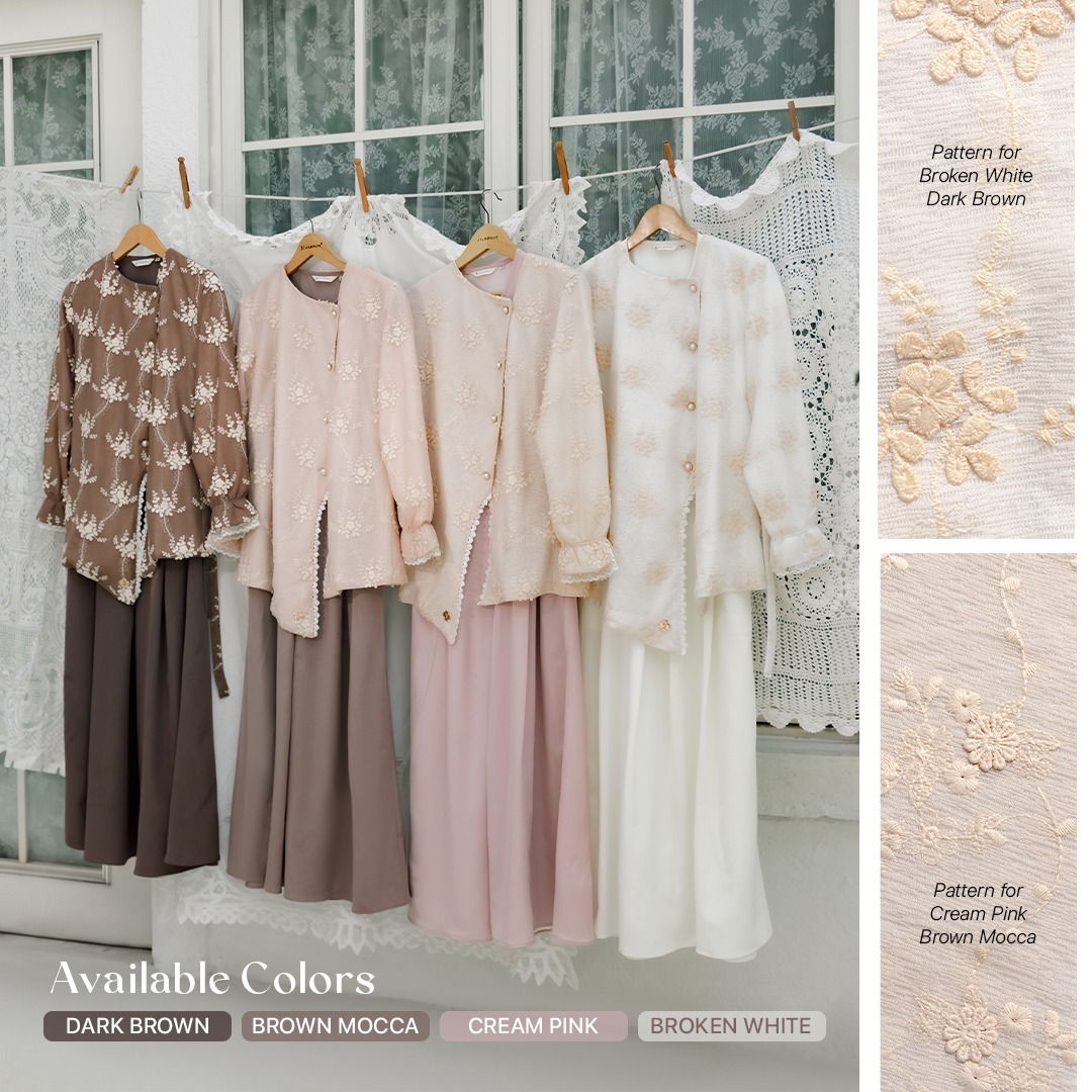 JILBRAVE Signature Nadleine Set Outer Sleeveless Dress Raya 2 in 1 Exclusive Veil Silk