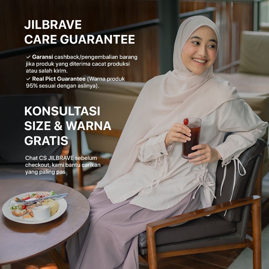 Camelia Blouse Kemeja Wanita Polos Cotton Lengan Balon Modest Semi Formal Kerja Kuliah