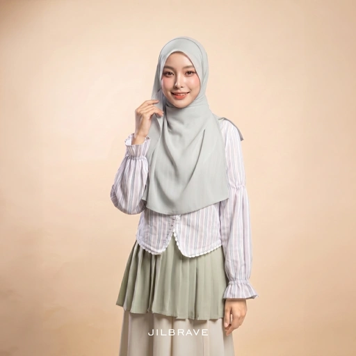 Image of Zaney Blouse Stripe Shirt Feminine Korean Style