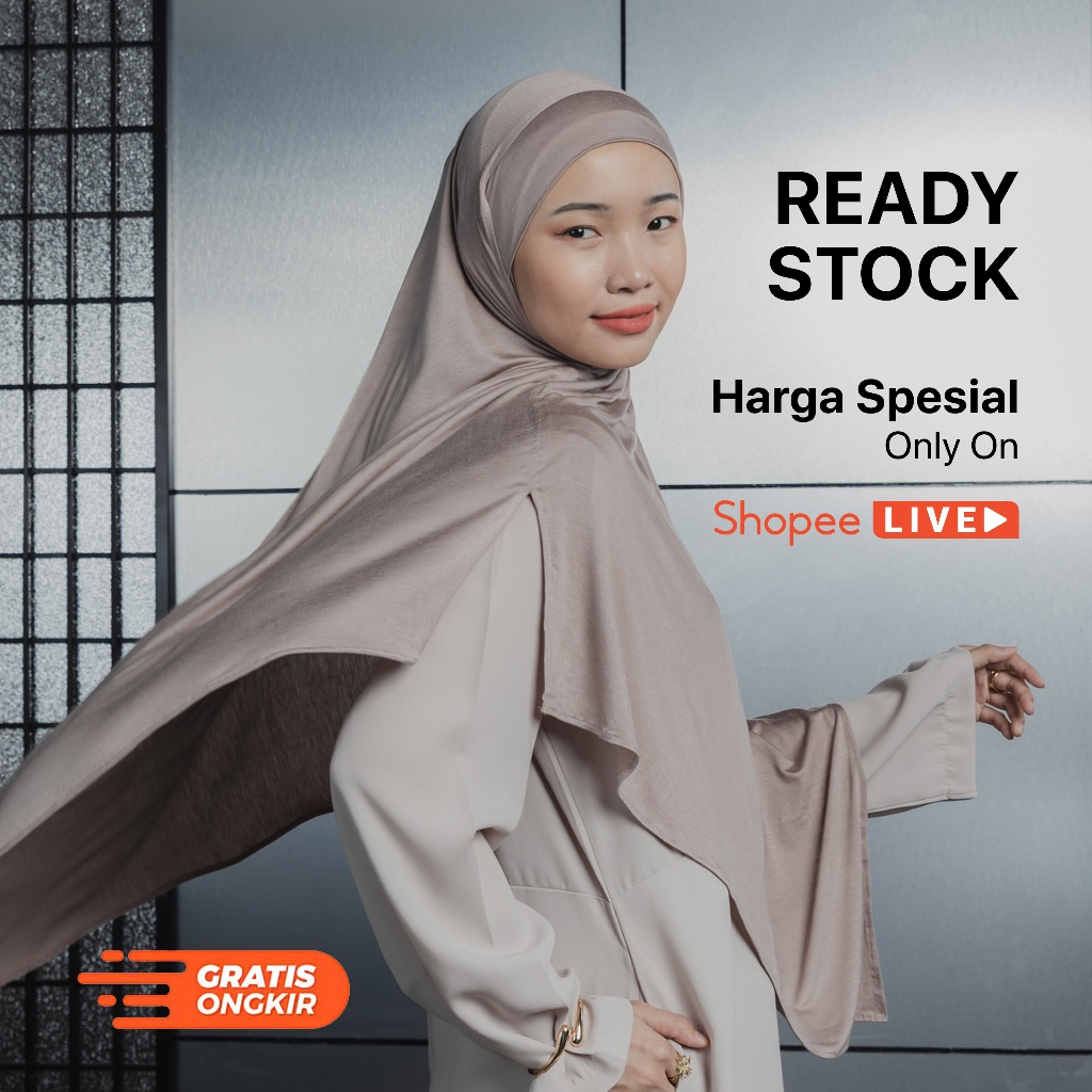 Nadiya Pashmina Bandana Instant Modal Stretch Anti Geser Hijab Instan Wudhu Friendly