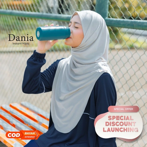 JILBRAVE Dania Instant Hijab Kerudung Bergo Oval Jersey Syar'i Curve Malay