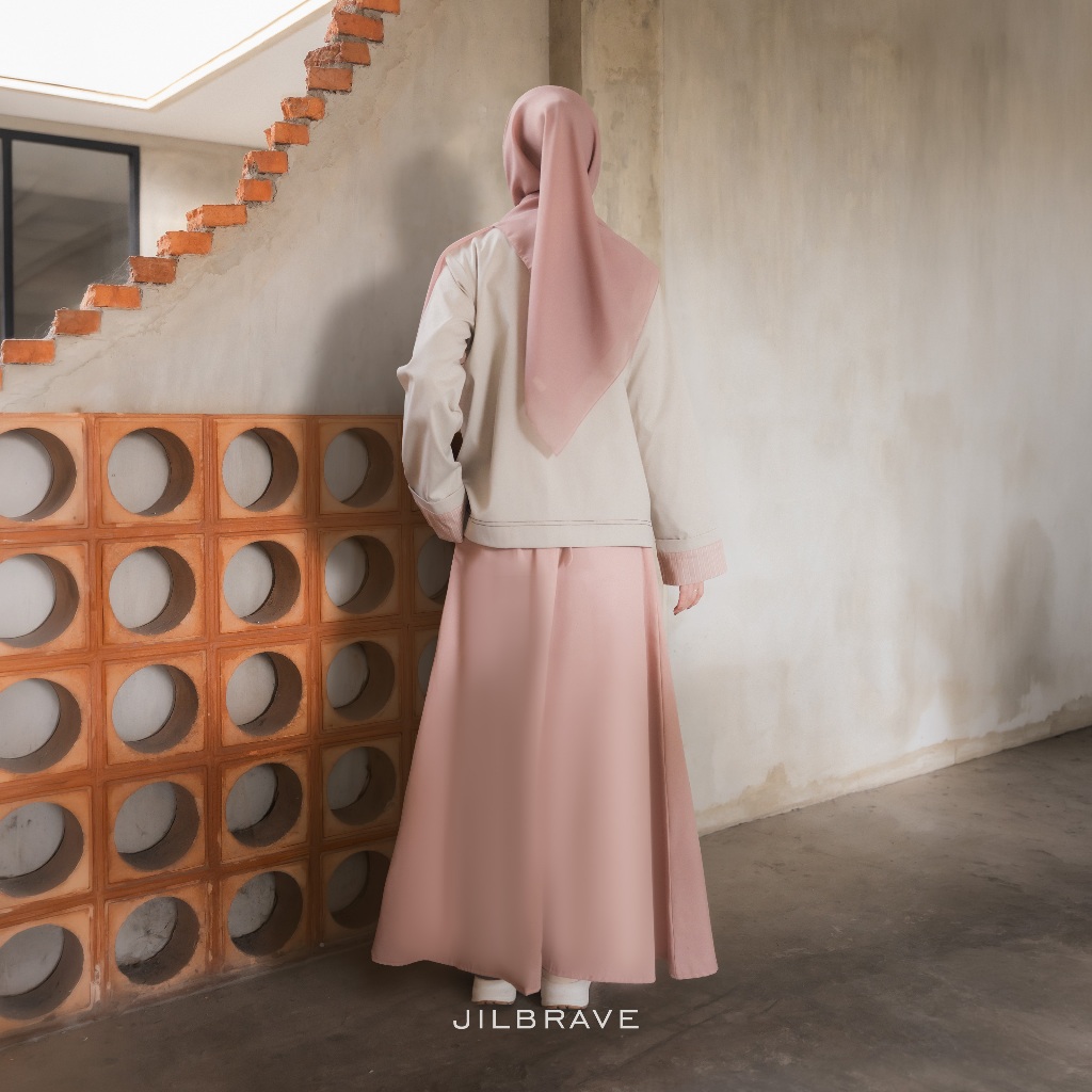 Dena Dress 2 in 1 Set Outer Gamis Wanita Boyish Casual Daily