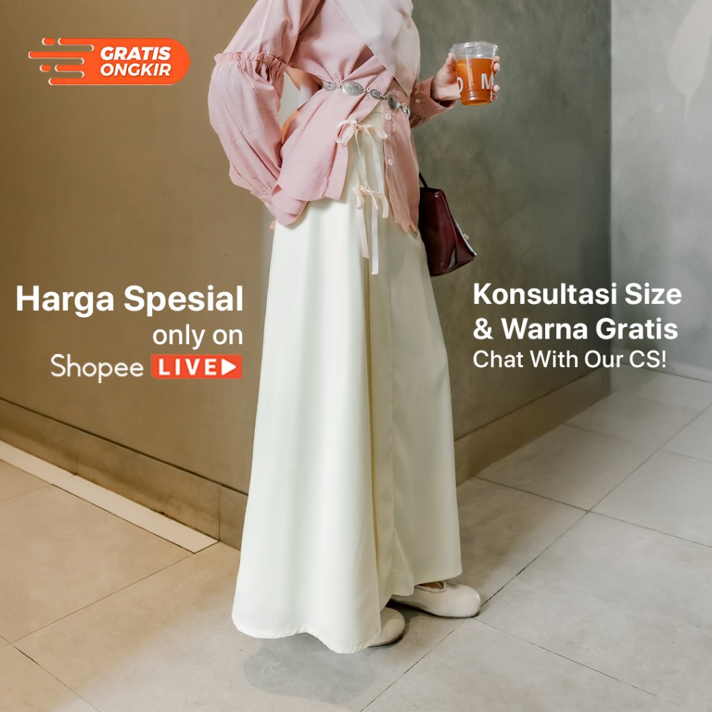 JILBRAVE Ashki Skirt Rok A Line Wrinkle Free Casual Formal Kerja Kampus