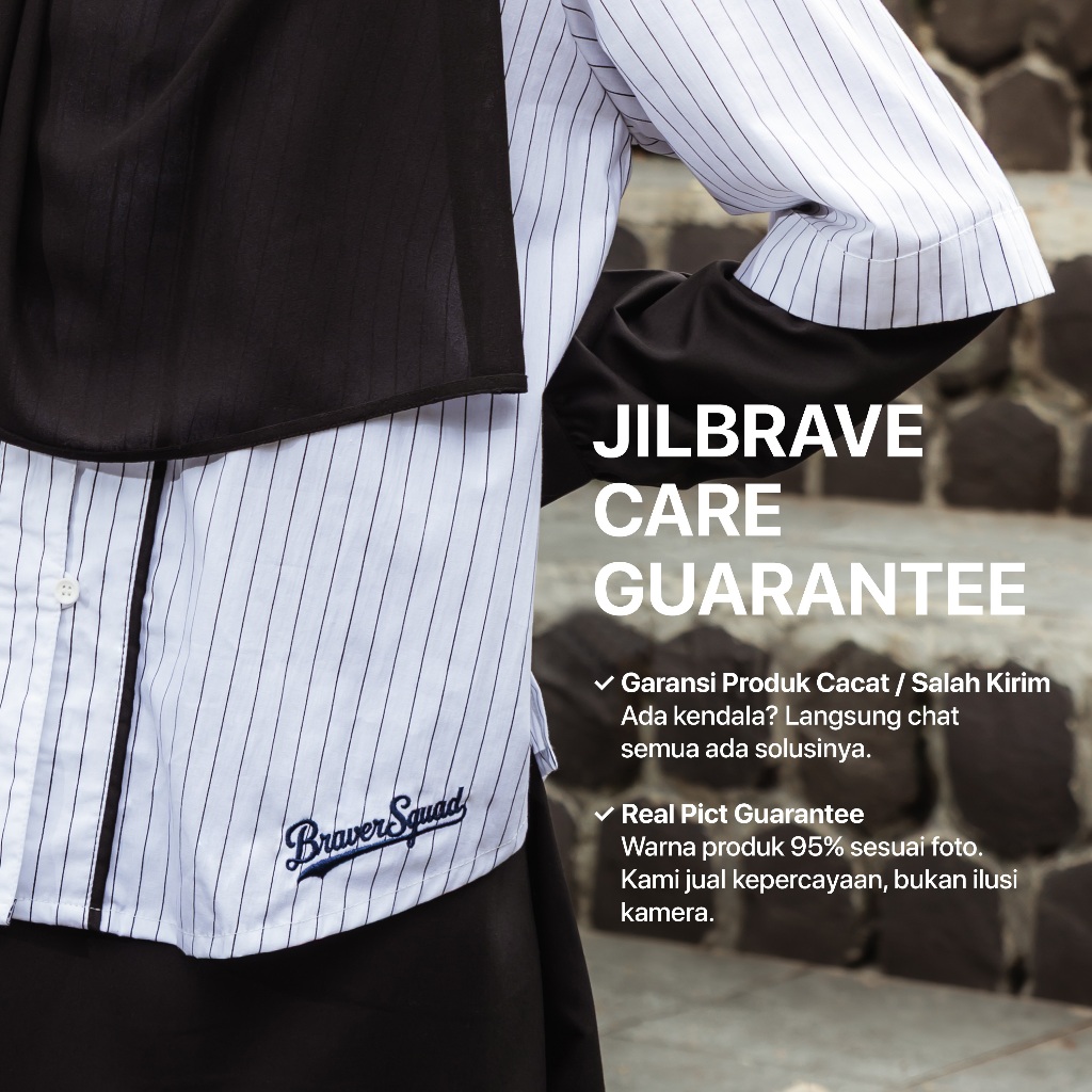 JILBRAVE Gamis Casual Sporty Cotton Set Outer Menyatu Bordir Muslimah - Kalsie Dress