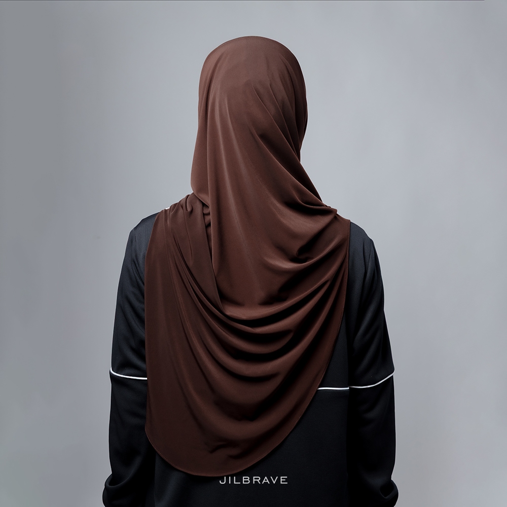 JILBRAVE Dania Instant Hijab Kerudung Bergo Oval Jersey Syar'i Curve Malay