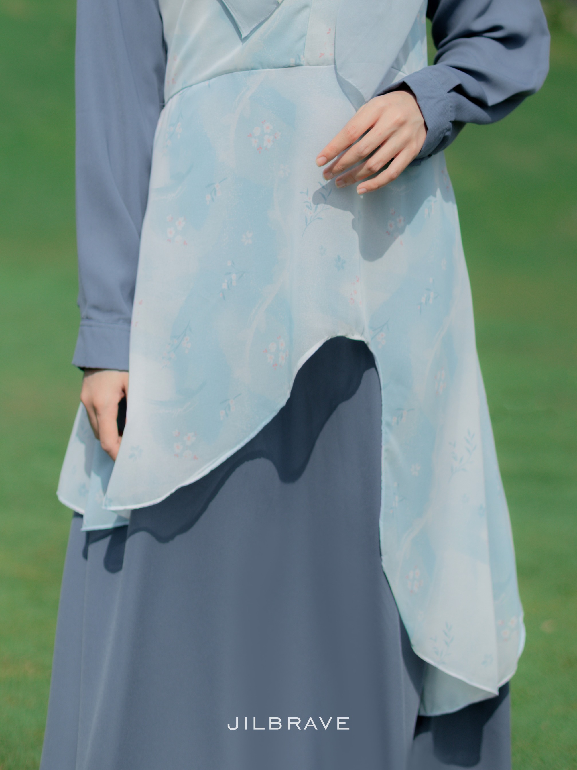 JILBRAVE Hasna Dress Gamis Motif Feminine Elegant