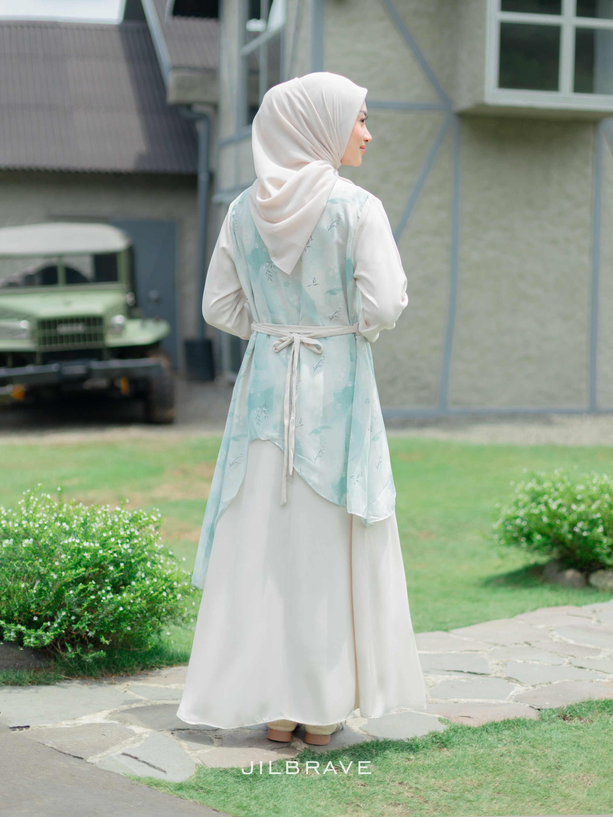 JILBRAVE Hasna Dress Gamis Motif Feminine Elegant