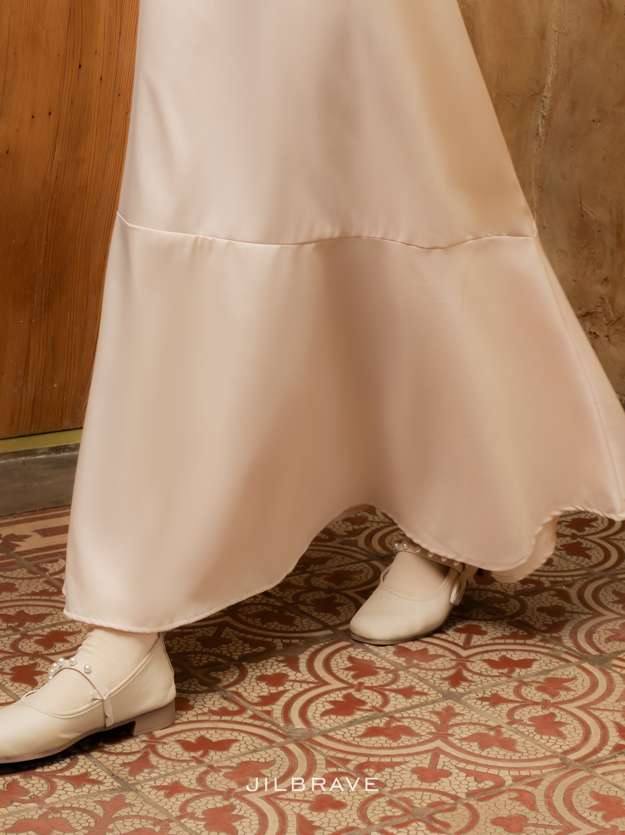JILBRAVE Dwina Dress Gamis Wanita 2 in 1 Set Outer Cotton Embroidery