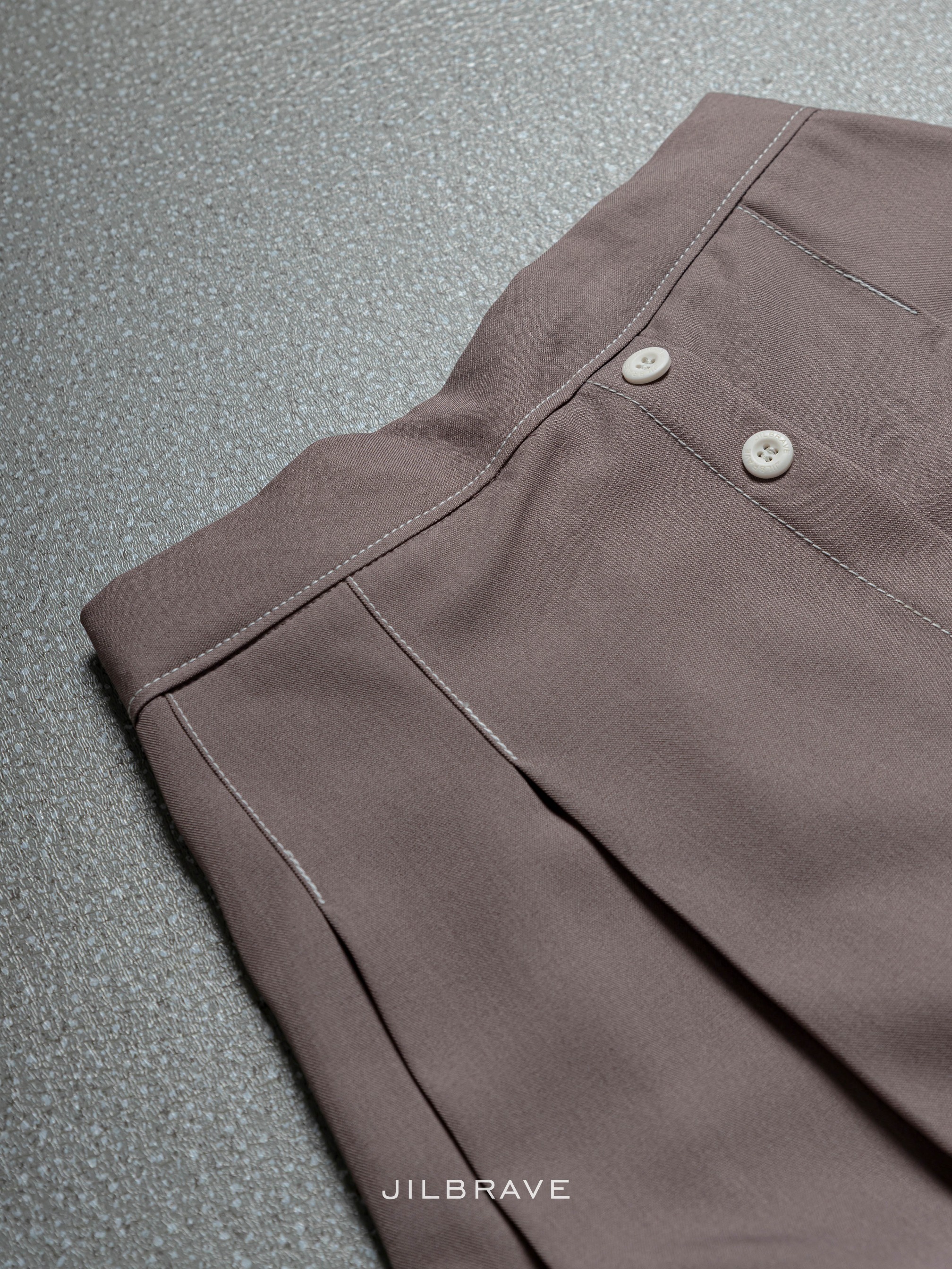 JILBRAVE Kiky Skirt Rok A-Line Aksen Benang Kontras Basic Skirt Casual Elegant