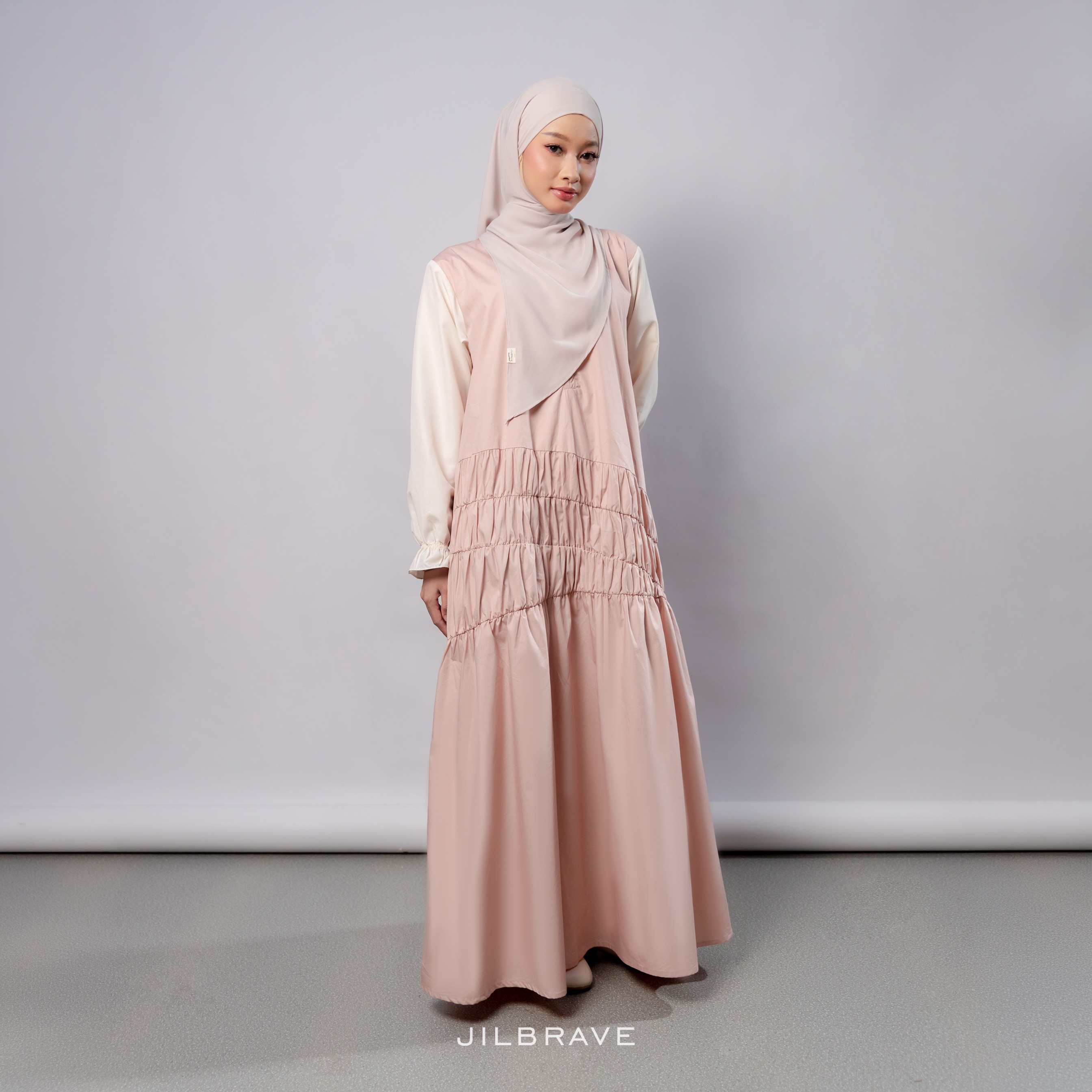 JILBRAVE Alana Dress Poplin Gamis Casual Korean Style