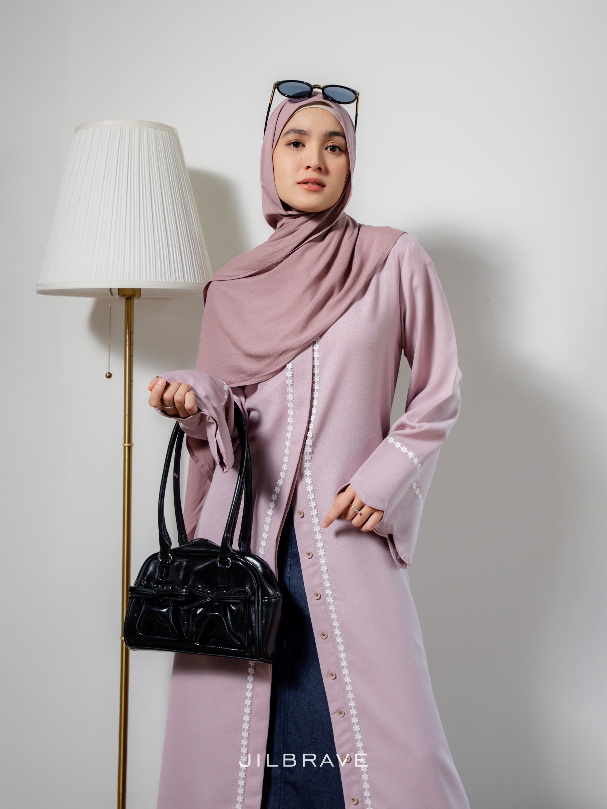 Isma Abaya Gamis Wanita Loose Dress Full Button Outer Friendly