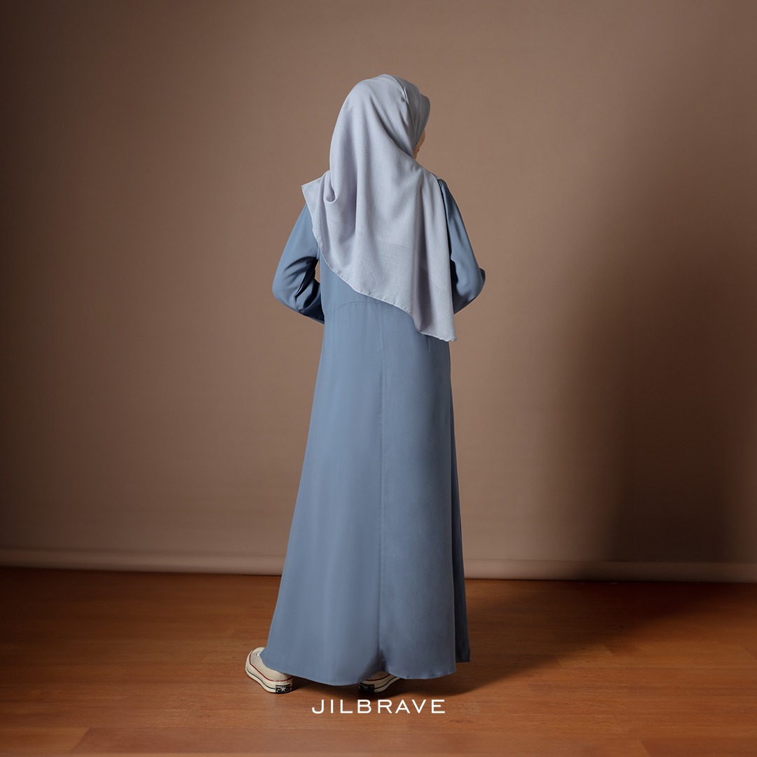 JILBRAVE Zayna Dress Wanita Gamis Basic Plain Simple