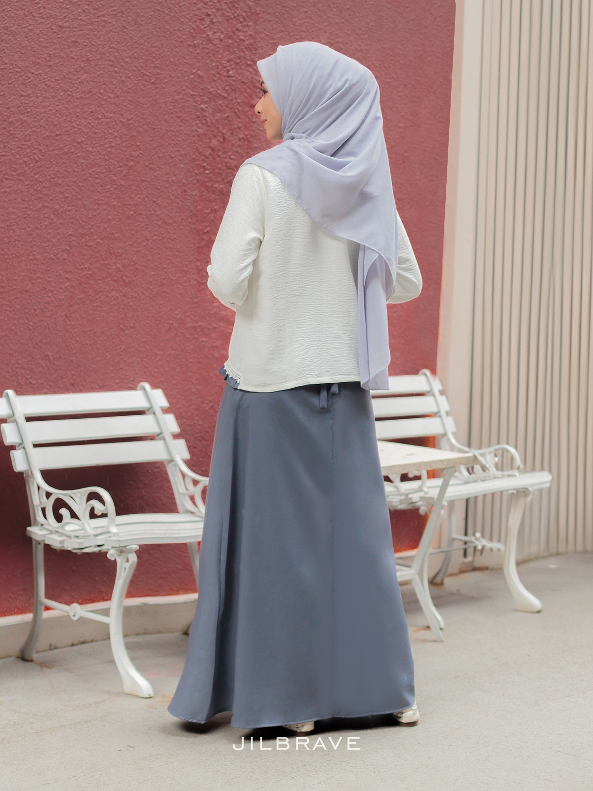 JILBRAVE Vienna Dress Gamis Set Outer Feminine Casual Elegant Look