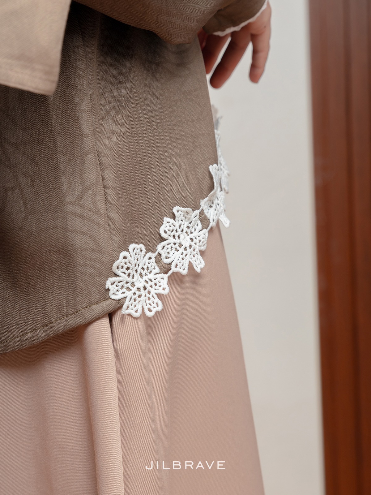 JILBRAVE Claudia Dress Gamis Set Outer Bordir Feminine Casual Elegant Look
