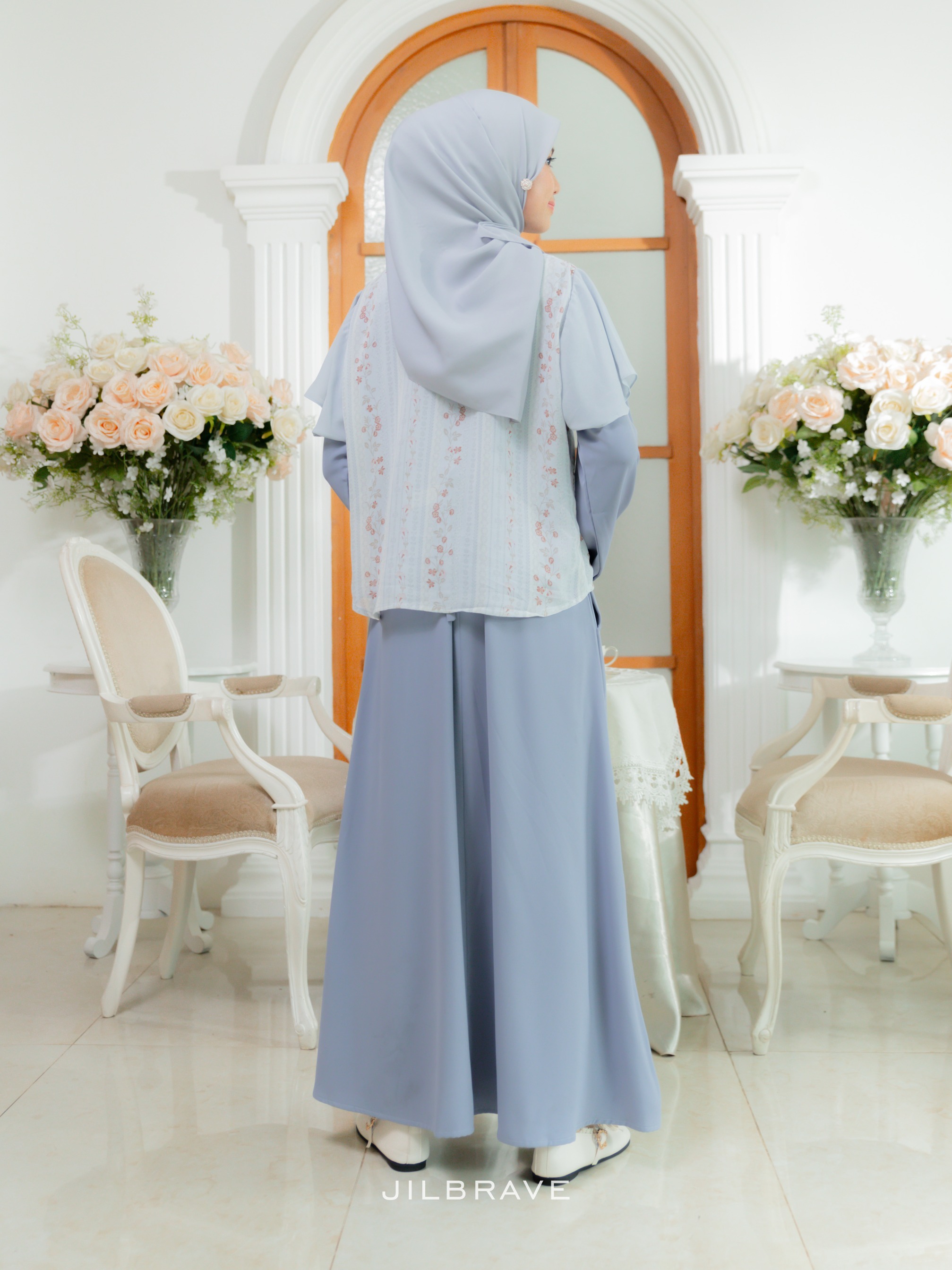 Caitlyn Dress Gamis Set Outer Feminine Anti-kusut
