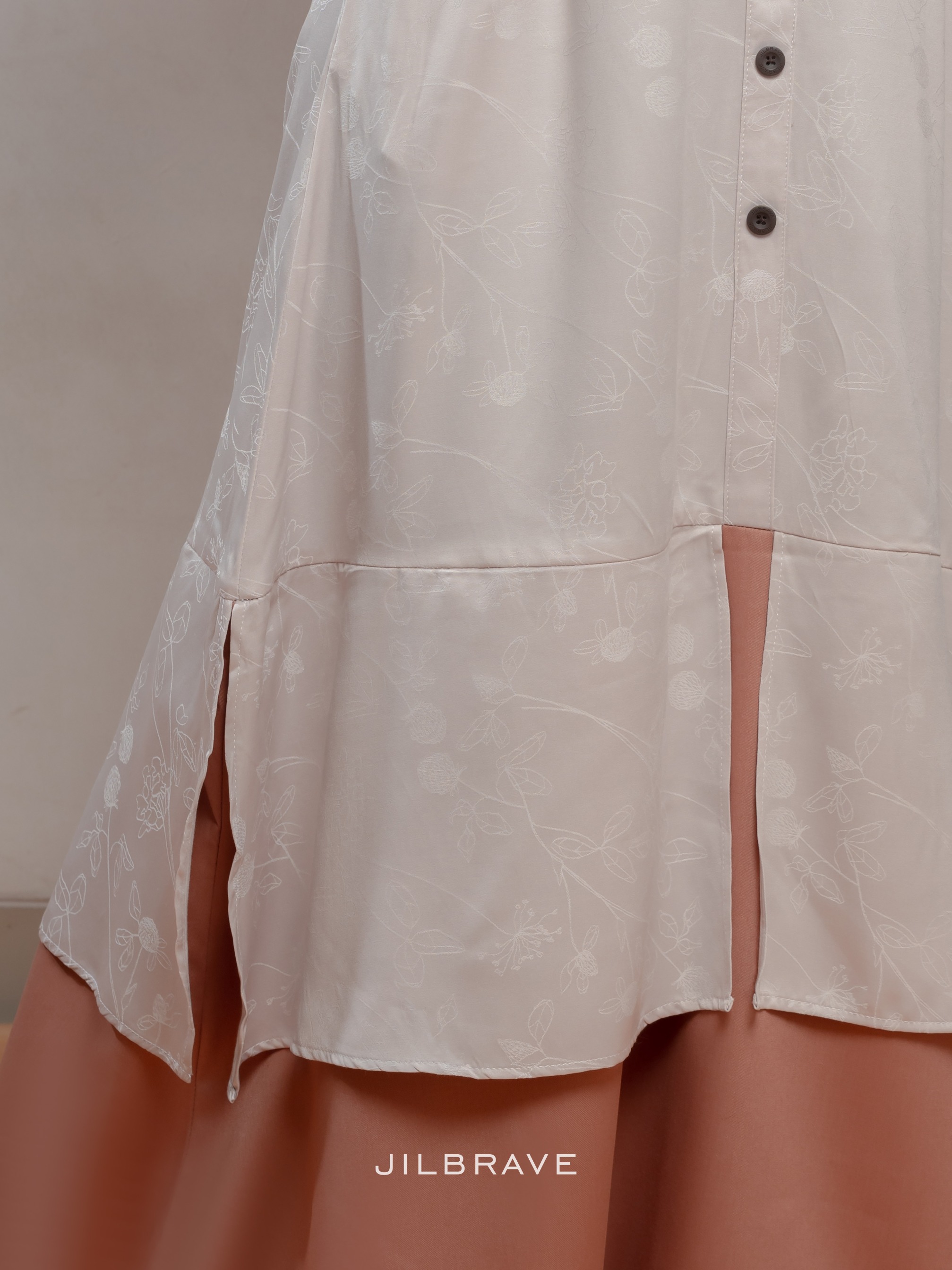 JILBRAVE Ailee Dress Gamis Cotton Silk Feminine Elegant