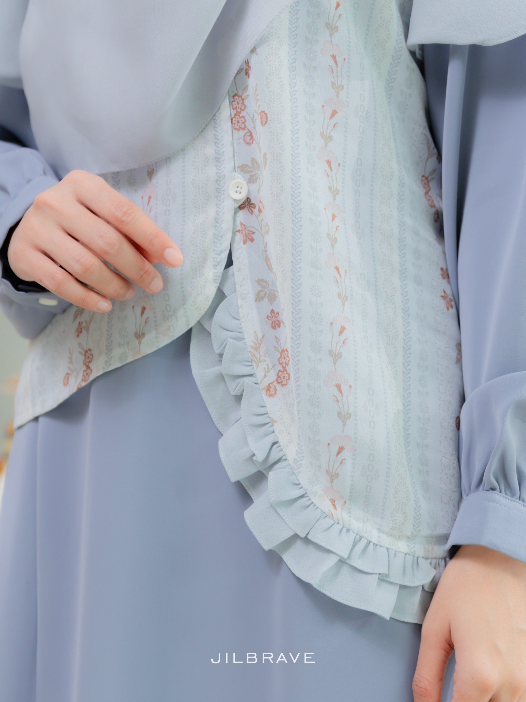 Caitlyn Dress Gamis Set Outer Feminine Anti-kusut