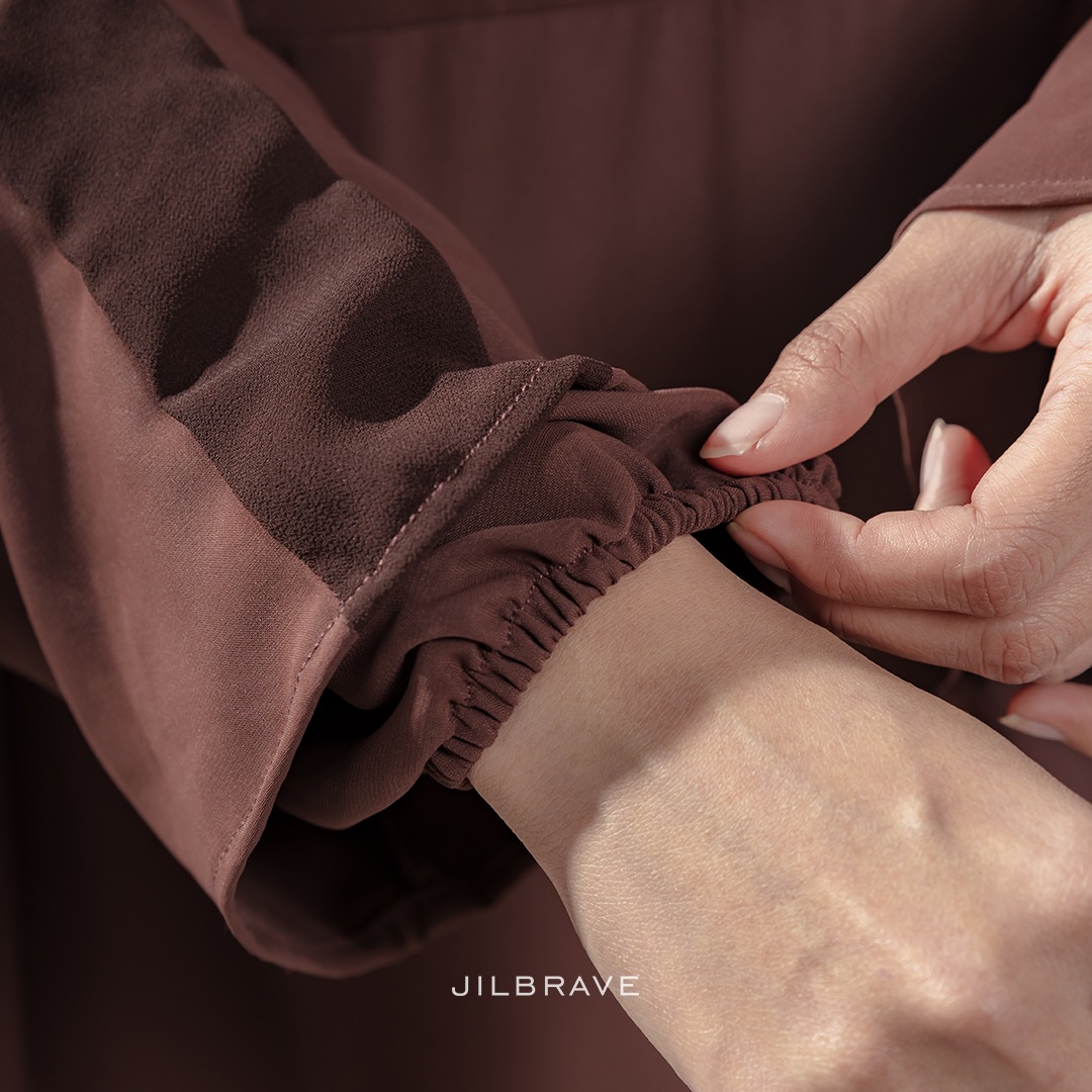 JILBRAVE Aira Abaya Gamis Muslimah Haji Umroh Daily Wear Basic Polos Flowy