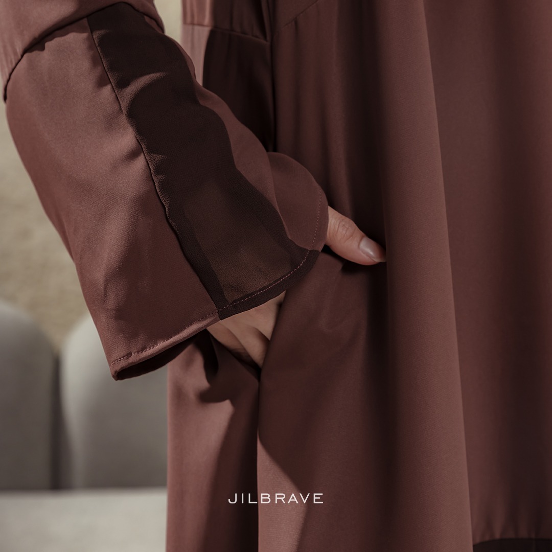 JILBRAVE Aira Abaya Gamis Muslimah Haji Umroh Daily Wear Basic Polos Flowy