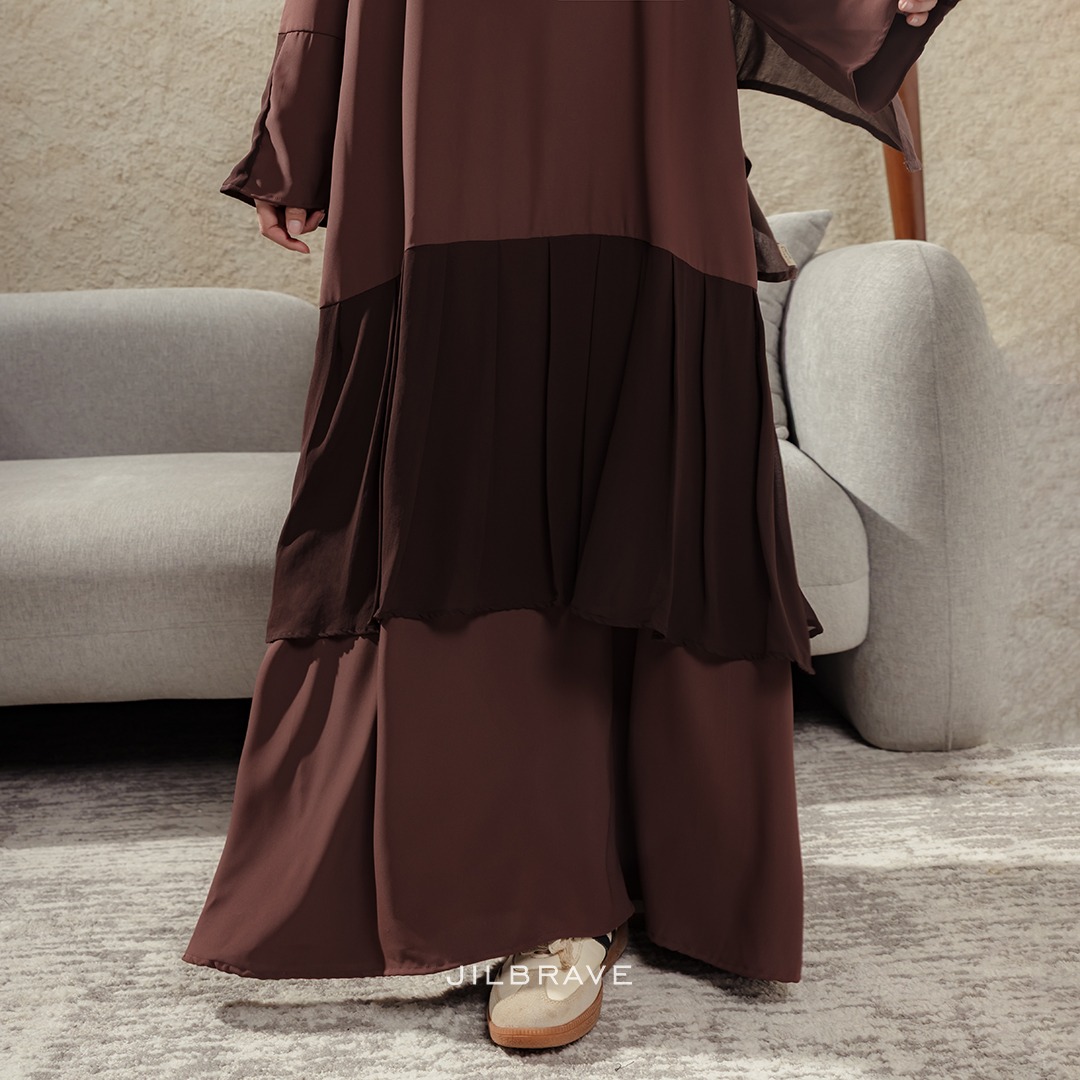 JILBRAVE Aira Abaya Gamis Muslimah Haji Umroh Daily Wear Basic Polos Flowy