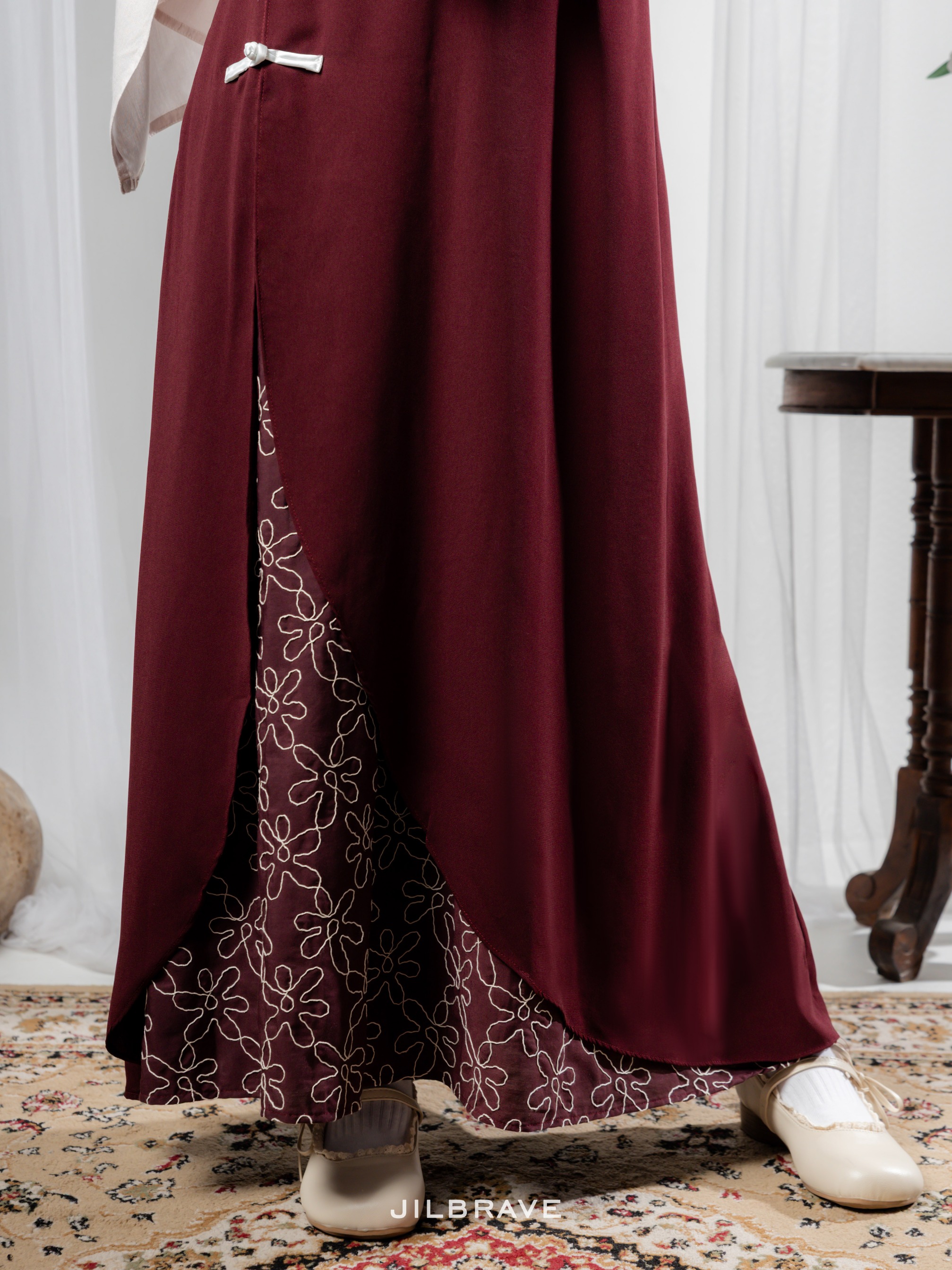 Luzi Dress Gamis Cheongsam Embroidery Elegant Modest