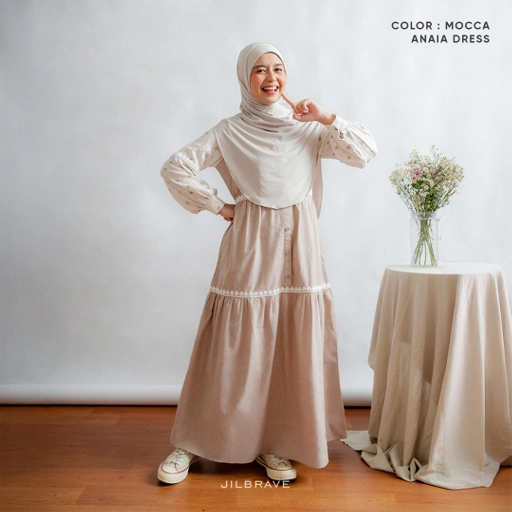 Image of Anaia Dress - Dress Feminine Korean Style