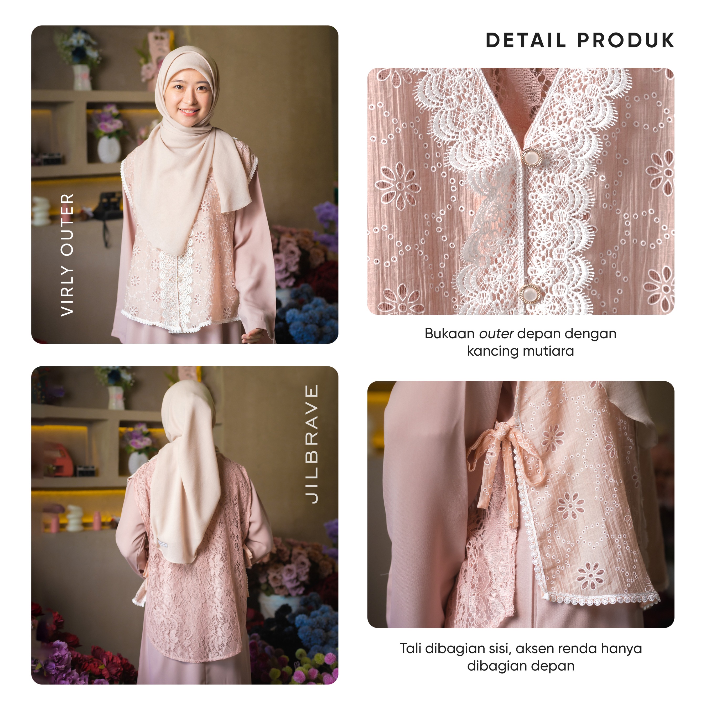 Virly Outer Sleeveless Embroidery Feminine Elegant Lace