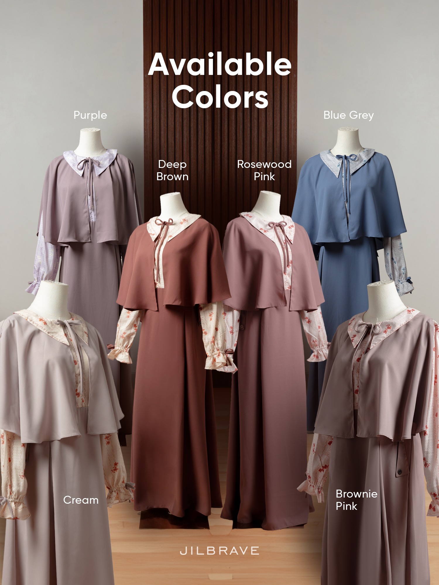 Jenna Dress Gamis Wanita 4 in 1 Look Motif TENCEL™ Premium