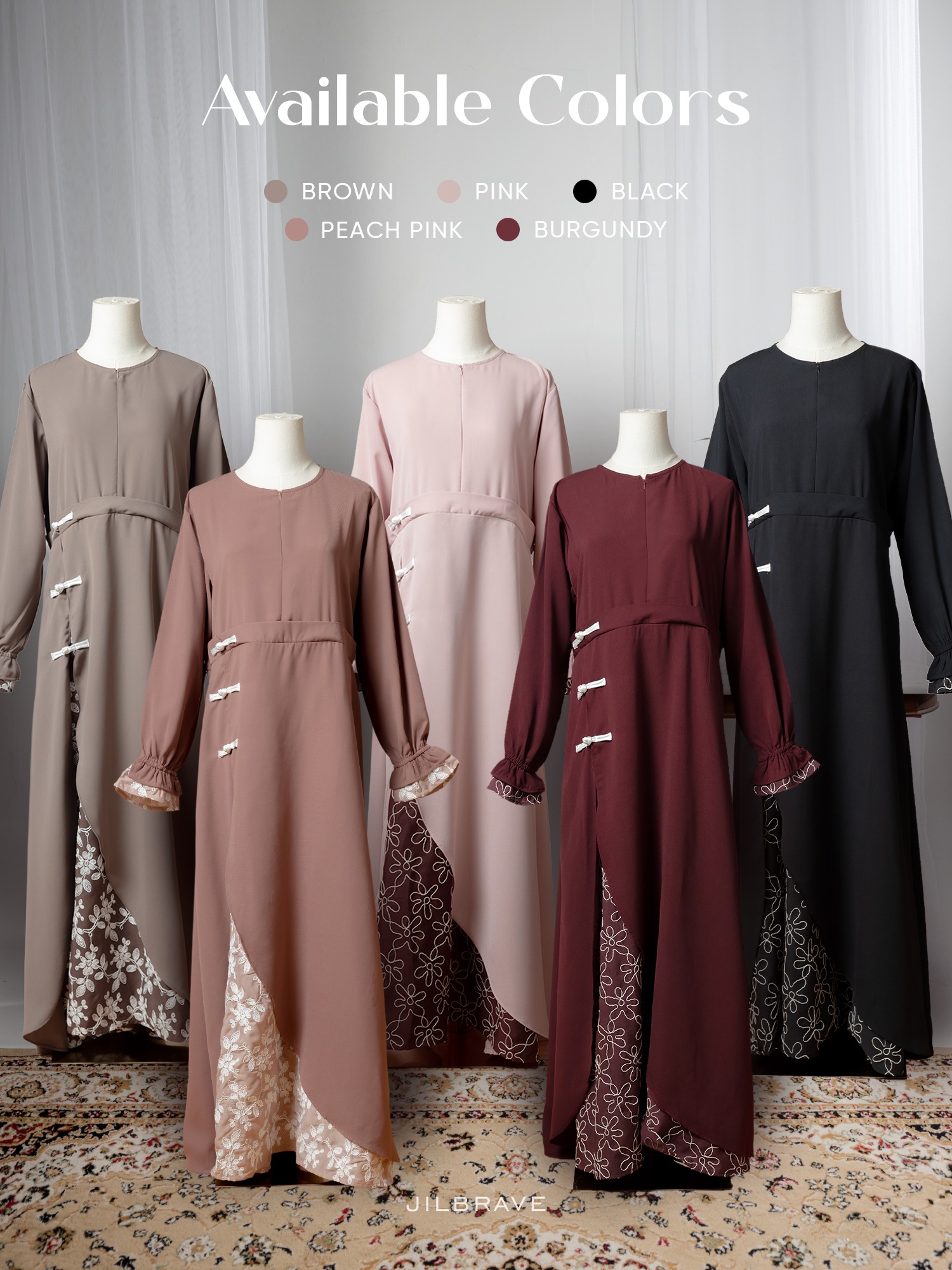 Luzi Dress Gamis Cheongsam Embroidery Elegant Modest
