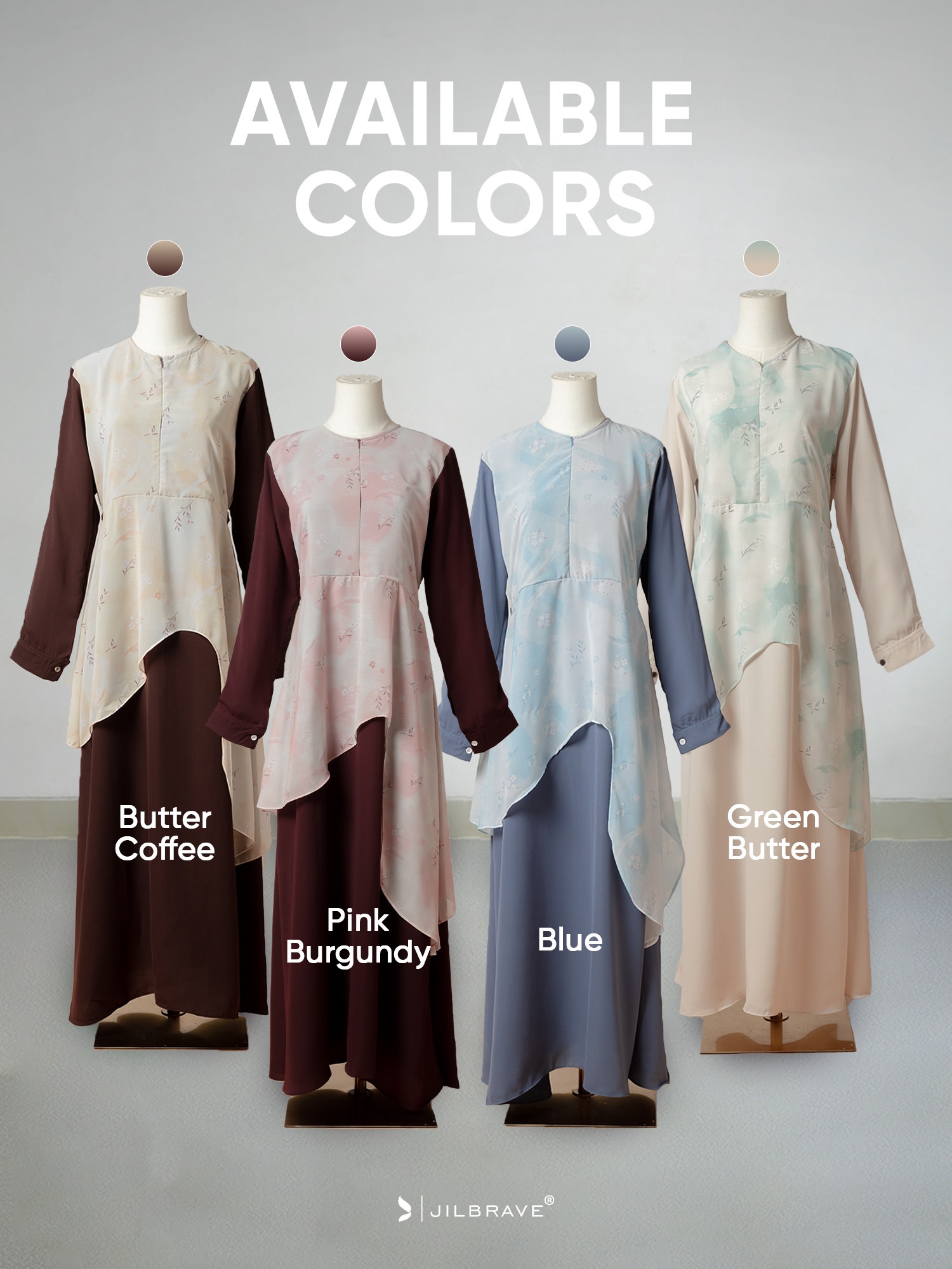 JILBRAVE Hasna Dress Gamis Motif Feminine Elegant
