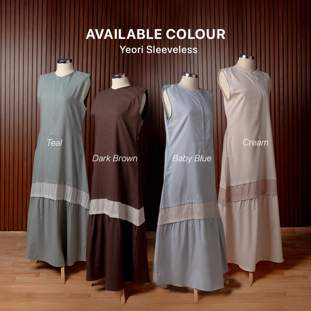 JILBRAVE Yeori Sleeveless Dress Cotton Inner Long Dress Tanpa Lengan Loose Fit Busui Friendly