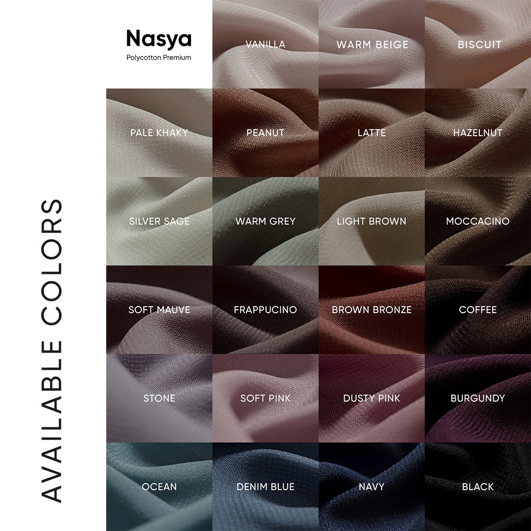 JILBRAVE Nasya Polycotton Premium Hijab Square (Hijab Segiempat Polycotton) phasmina