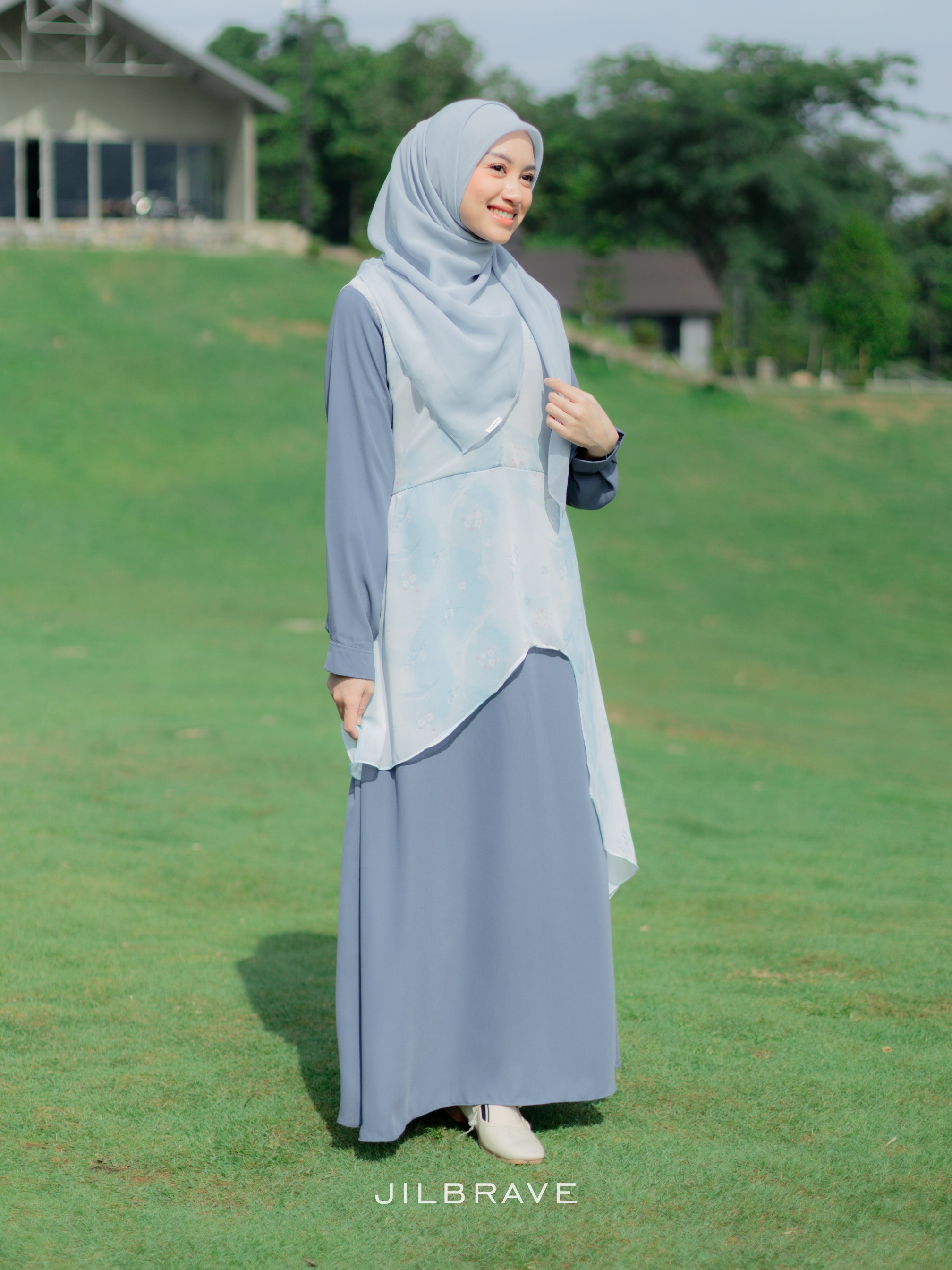 JILBRAVE Hasna Dress Gamis Motif Feminine Elegant