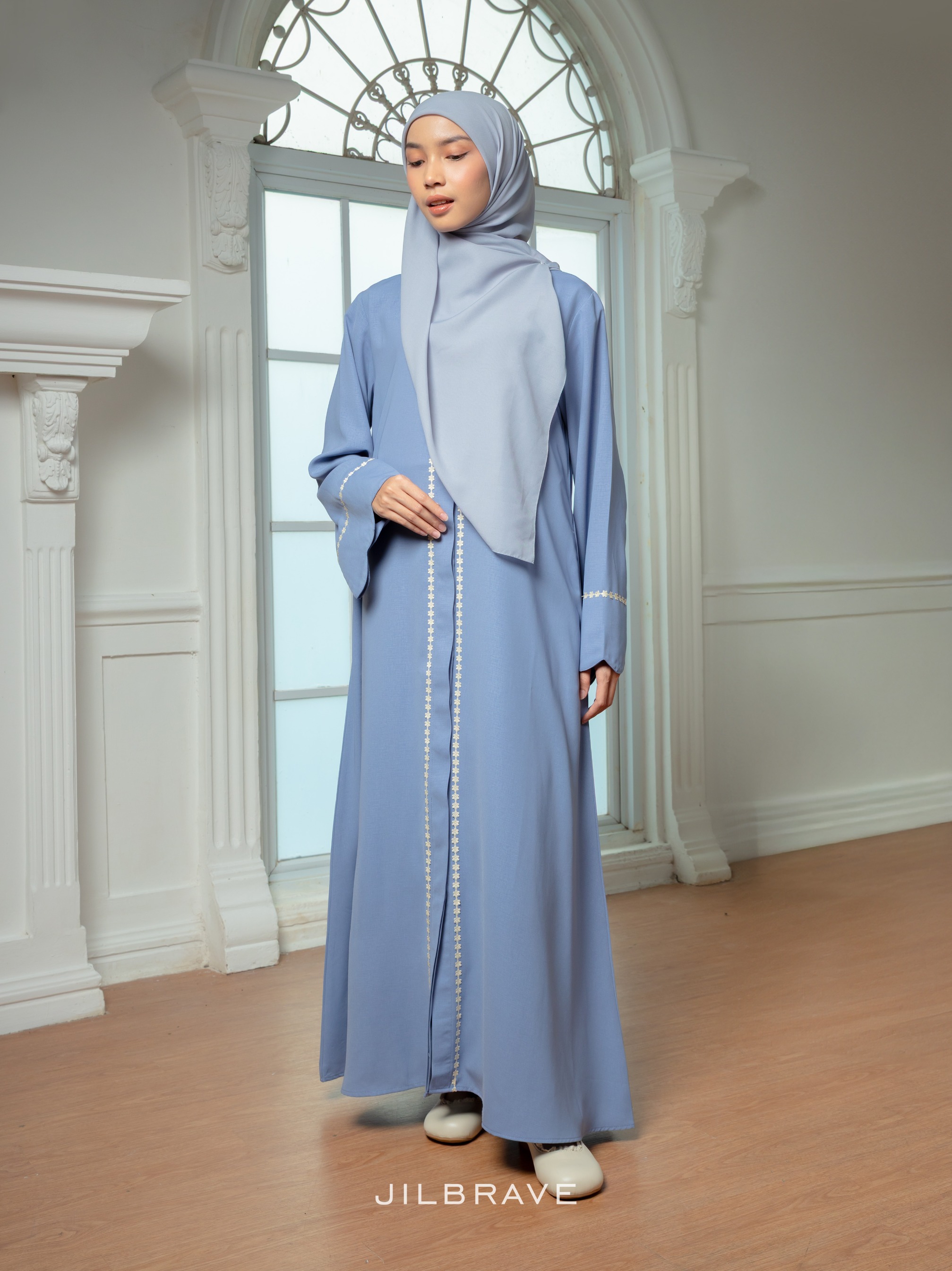 Isma Abaya Gamis Wanita Loose Dress Full Button Outer Friendly
