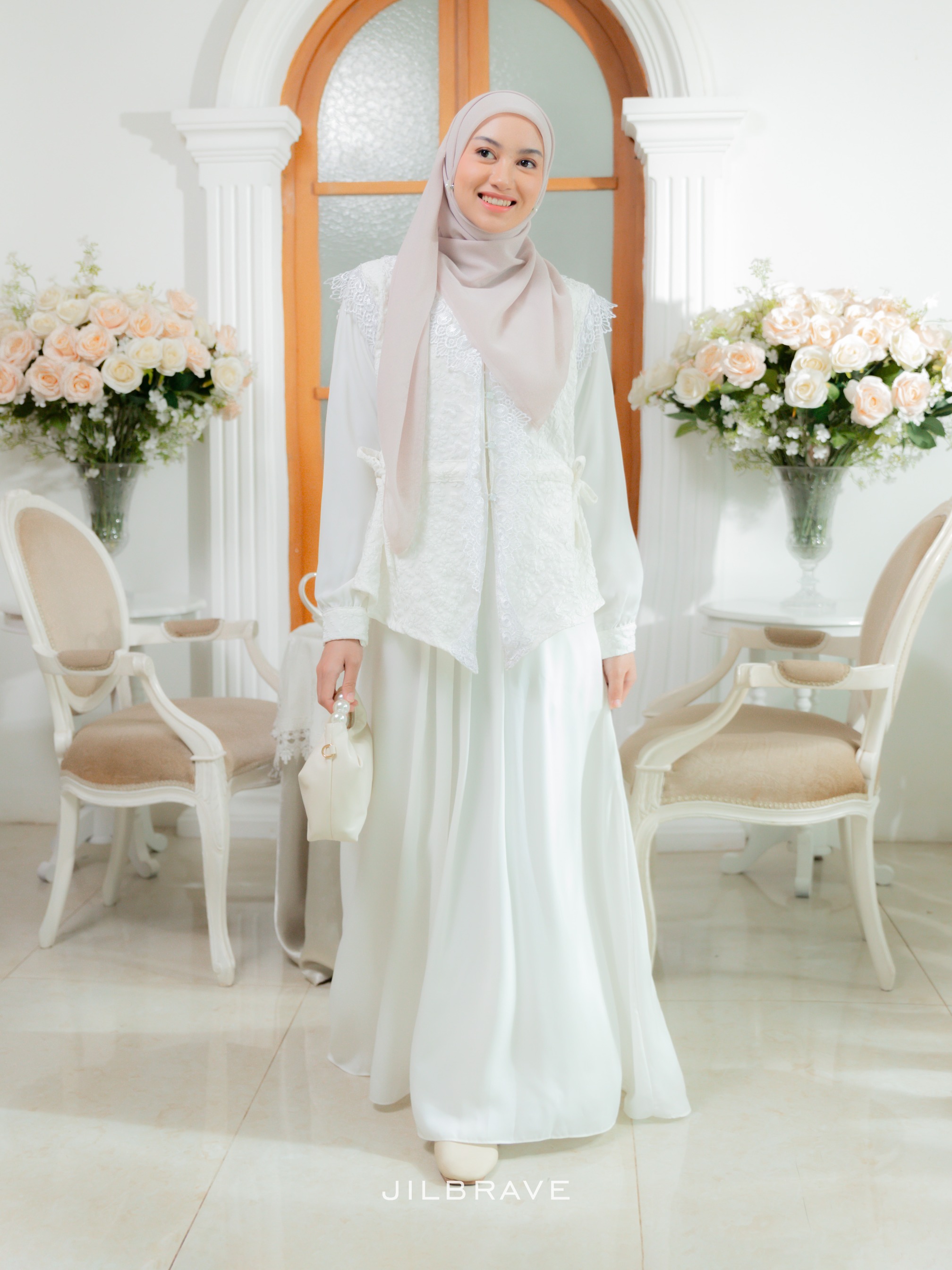 Ayundha Dress Embossed Kondangan Gamis Muslimah Feminine