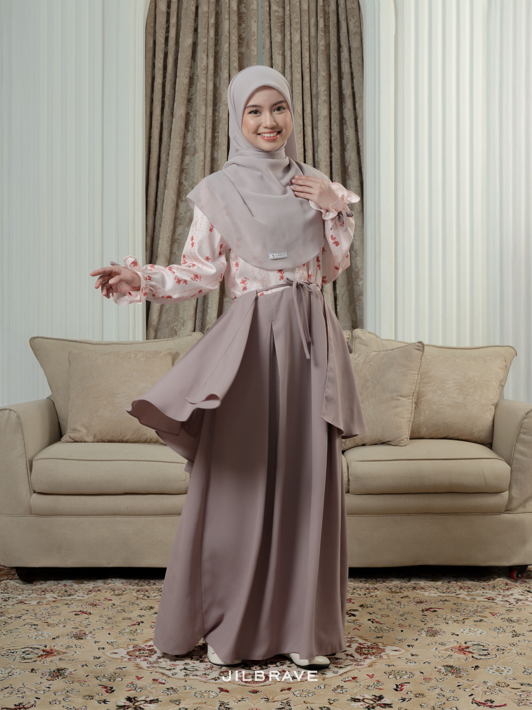 Jenna Dress Gamis Wanita 4 in 1 Look Motif TENCEL™ Premium