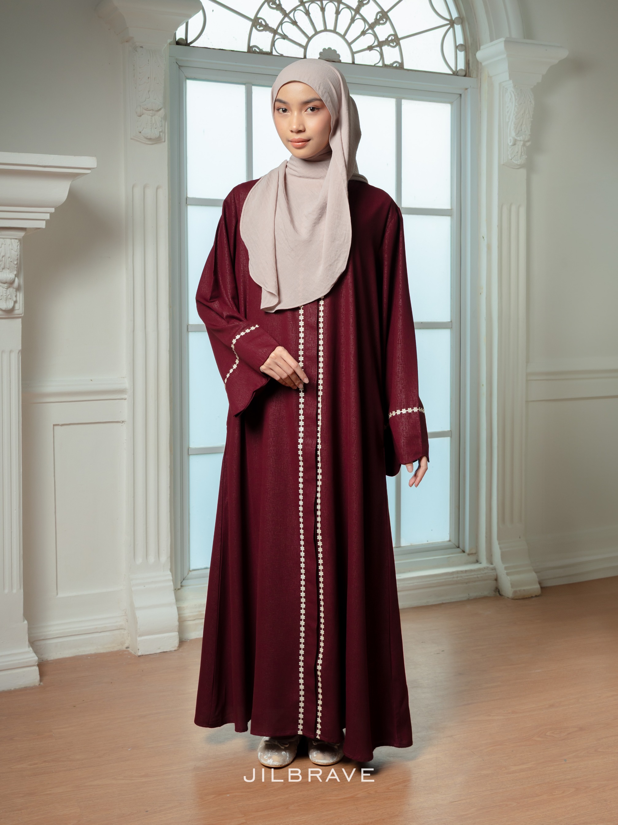 Isma Abaya Gamis Wanita Loose Dress Full Button Outer Friendly
