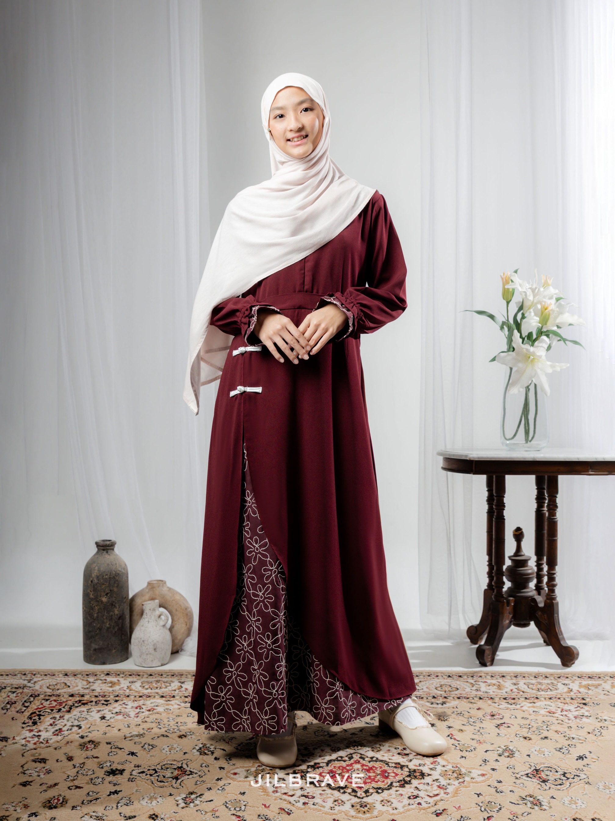 Luzi Dress Gamis Cheongsam Embroidery Elegant Modest