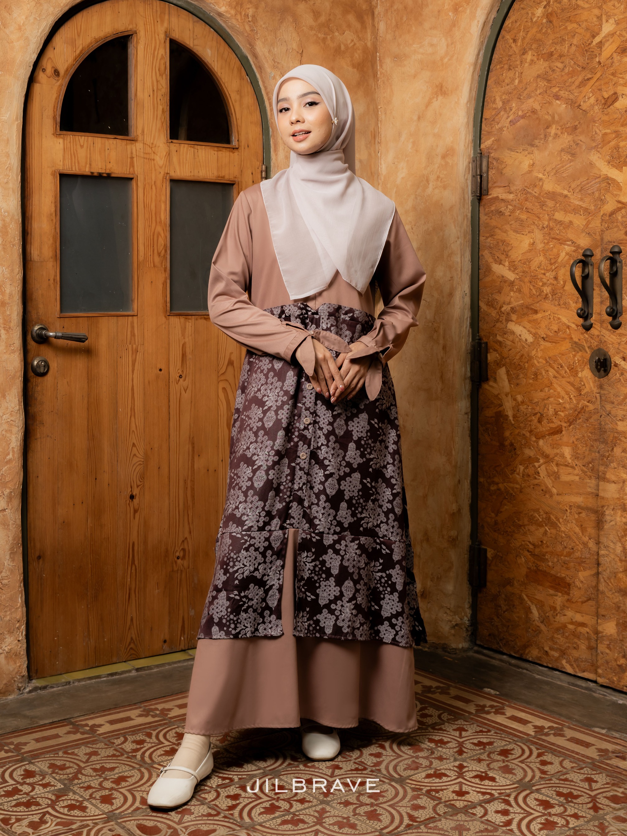 JILBRAVE Ailee Dress Gamis Cotton Silk Feminine Elegant